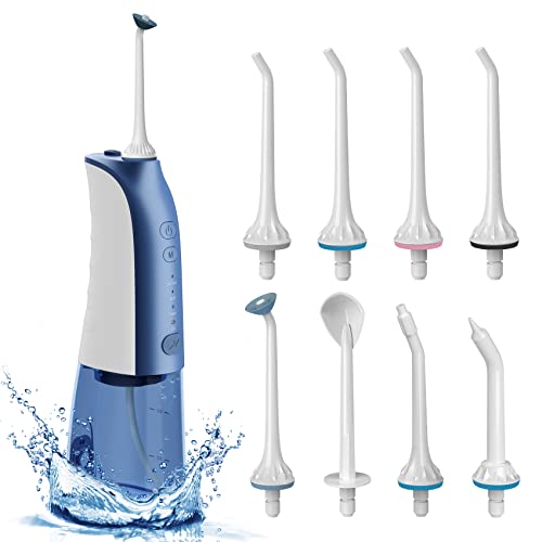 Water Flosser for Teeth Cordless, 8 Jet Tips and 3 Modes Portable Dental Clea...