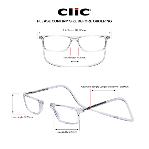 CliC Magnetic Reading Glasses, Computer Readers, Replaceable Lens, Adjustable...