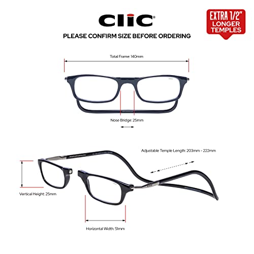 CliC Original Long Black +2.00 Readers