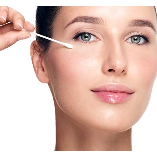 Cliganic Organic Cotton Swabs, 500 Count - 100% Pure Natural Biodegradable Co...