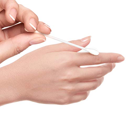 Cliganic Organic Cotton Swabs, 500 Count - 100% Pure Natural Biodegradable Co...