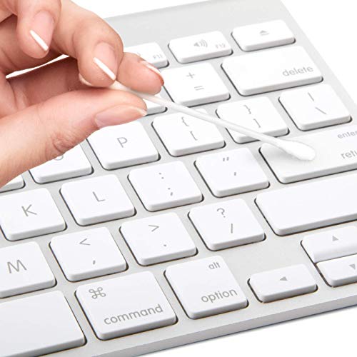 Cliganic Organic Cotton Swabs, 500 Count - 100% Pure Natural Biodegradable Co...