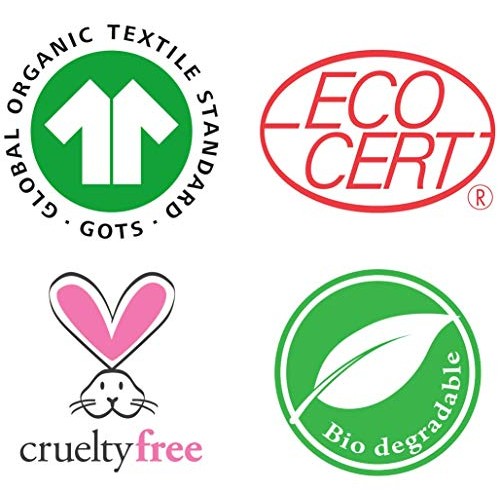 Cliganic Organic Cotton Swabs, 500 Count - 100% Pure Natural Biodegradable Co...