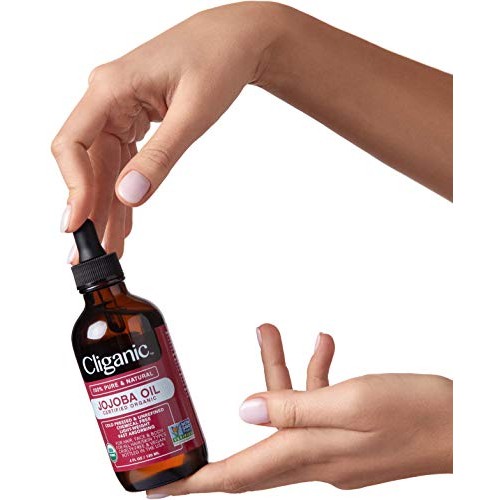 Cliganic USDA Organic Jojoba Oil, 100% Pure (4oz Large) | Natural Cold Presse...