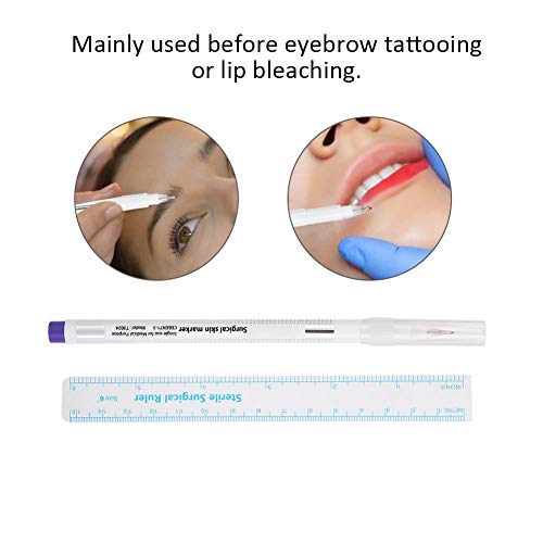 Tattoo Marker Pen,Professional Waterproof Microblading Tattoo Lip,Semi-perman...