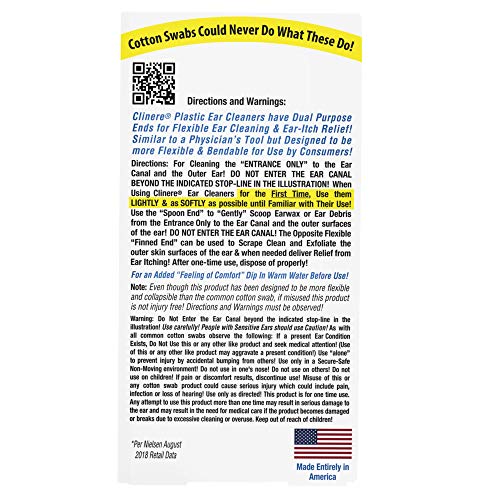 Clinere® Ear Cleaners Club Value Pack, 36 Count Earwax Remover Tool Safely an...