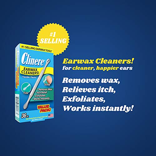 Clinere® Ear Cleaners Club Value Pack, 36 Count Earwax Remover Tool Safely an...
