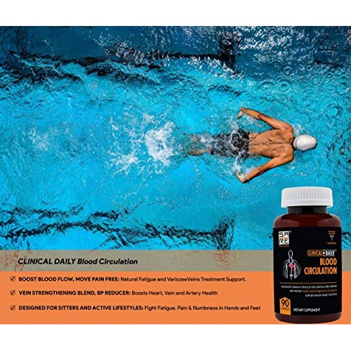 CLINICAL DAILY Blood Circulation Supplement. Butchers Broom, Horse Chestnut, ...