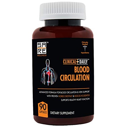 CLINICAL DAILY Blood Circulation Supplement. Butchers Broom, Horse Chestnut, ...