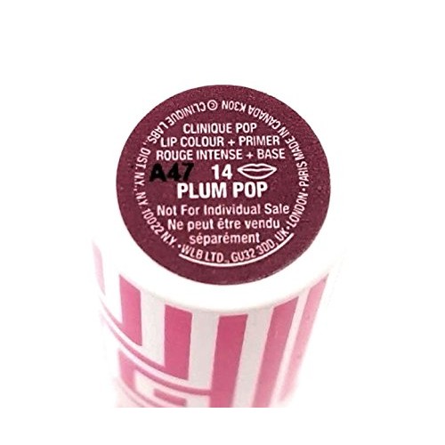 Clinique Pop Lip Colour + Primer. #14 Plum Pop 0.13oz/3.8g Pink Case