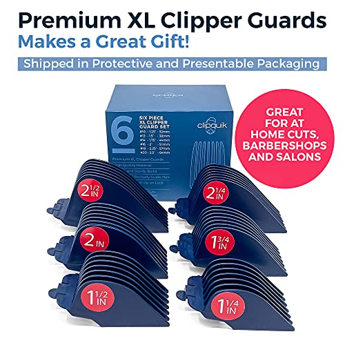 Clipquik Premium XL Clipper Guards, Strong & Sturdy 2.5 inch, 2.25", 2", 1.75...