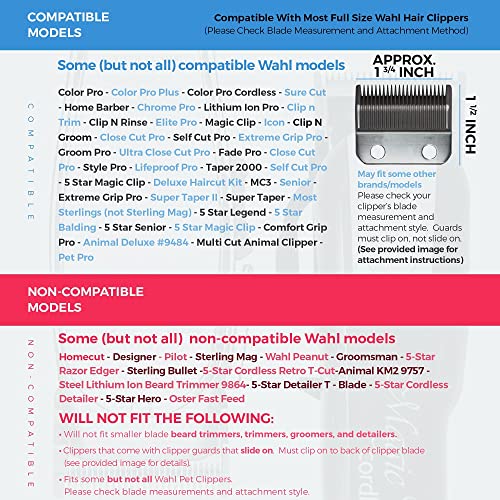 Clipquik Premium XL Clipper Guards, Strong & Sturdy 2.5 inch, 2.25", 2", 1.75...