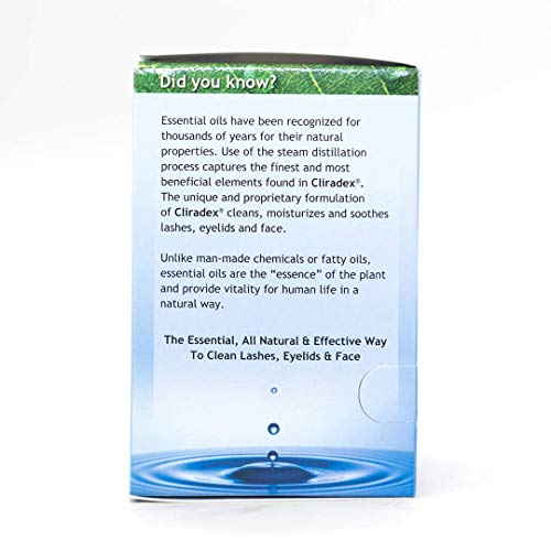 Cliradex Towelettes - Natural Face, Eyelash & Eyelid Cleanser - Wipes for Dem...