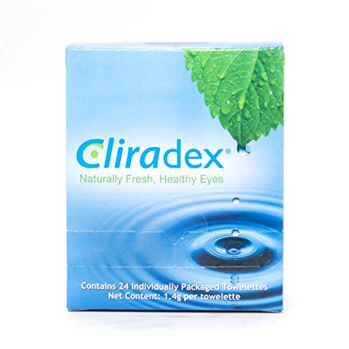 Cliradex Towelettes - Natural Face, Eyelash & Eyelid Cleanser - Wipes for Dem...