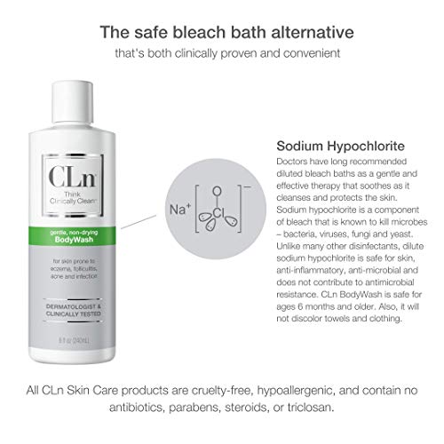 CLn BodyWash - Moisturizing Body Wash, For Skin Prone to Eczema, Dermatitis, ...