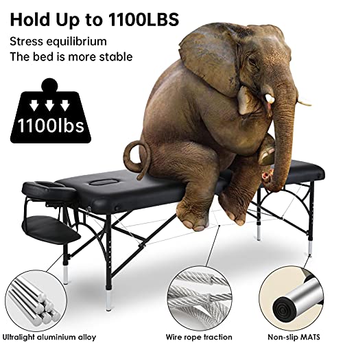 CLORIS 84" Professional Massage Table Portable 2 Folding Lightweight Facial S...