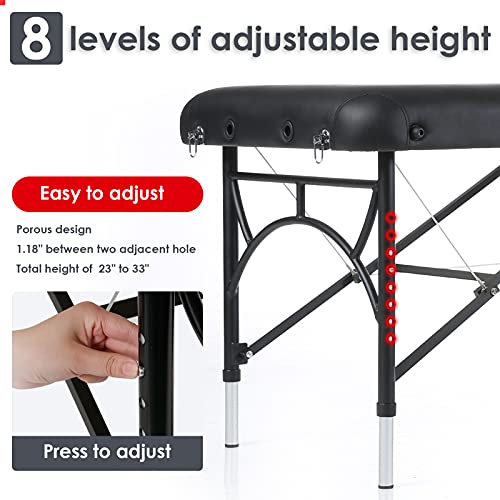 CLORIS 84" Professional Massage Table Portable 2 Folding Lightweight Facial S...