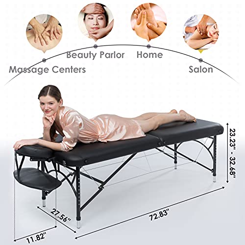 CLORIS 84" Professional Massage Table Portable 2 Folding Lightweight Facial S...