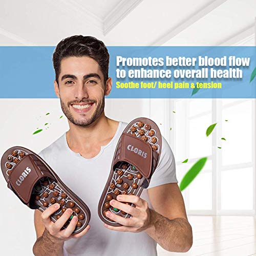 CLORIS Reflexology Foot Massagers Acupressure Massage Slippers for Men Wome, ...
