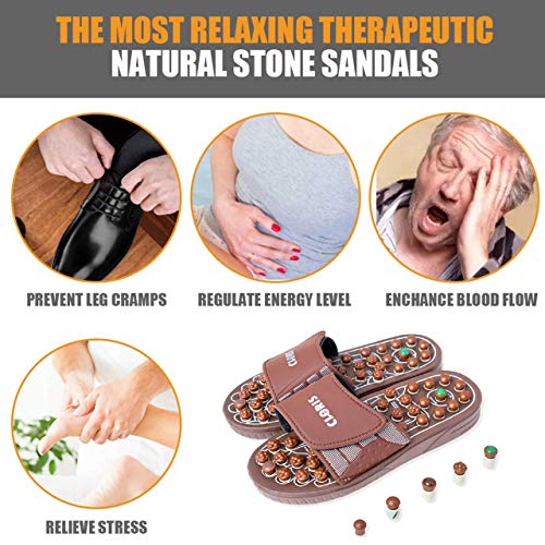 CLORIS Reflexology Foot Massagers Acupressure Massage Slippers for Men Wome, ...