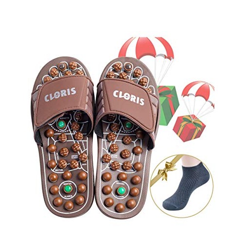 CLORIS Reflexology Foot Massagers Acupressure Massage Slippers for Men Wome, ...