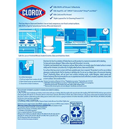 Clorox Disinfecting Wipes, Bleach Free Cleaning Wipes - Crisp Lemon, 35 Count