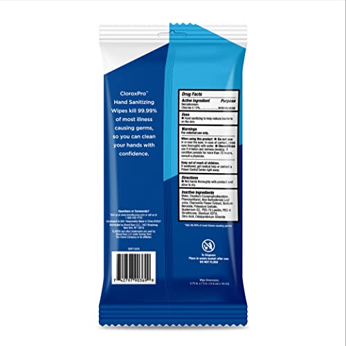 Clorox Pro Hand Wipes in Resealable Pouch, 20 Ct | Clorox Alcohol Free Wipes ...