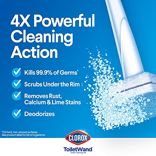Clorox ToiletWand Disinfecting Refills, Rainforest Rush, 30 Ct (Package May V...