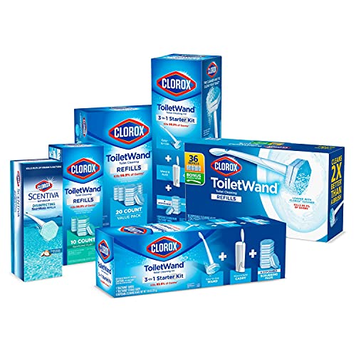 Clorox ToiletWand Disinfecting Refills, Rainforest Rush, 30 Ct (Package May V...