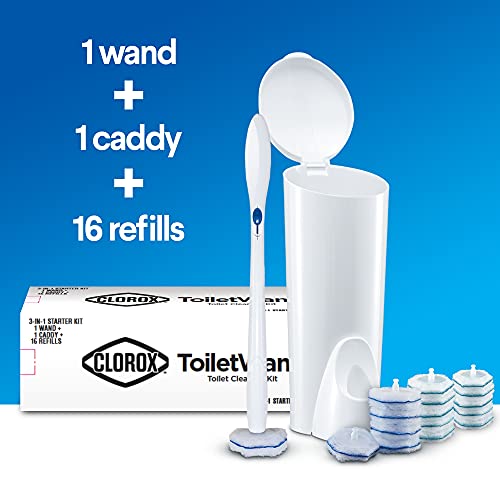 Clorox ToiletWand Disposable Toilet Cleaning System - ToiletWand, Storage Cad...