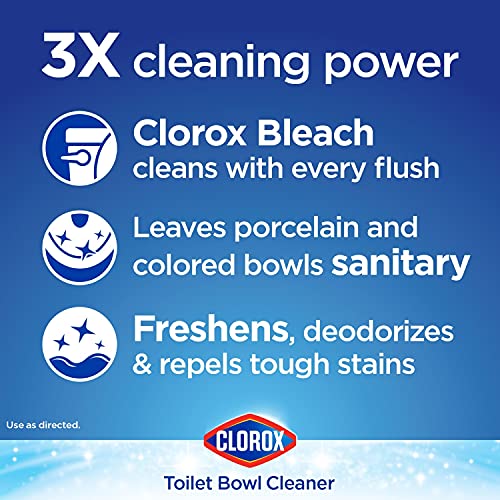 Clorox Ultra Clean Toilet Tablets Bleach & Blue, Rain Clean Scent 2.47 Ounces...