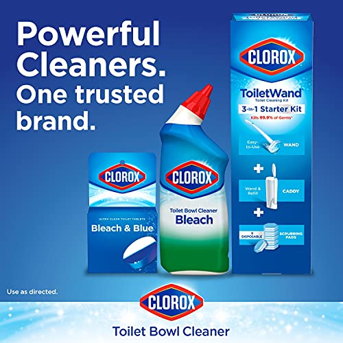 Clorox Ultra Clean Toilet Tablets Bleach & Blue, Rain Clean Scent 2.47 Ounces...