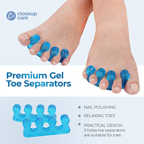 Closeup Care's Premium Gel Toe Separators, Straighteners & Spacers, Use for H...