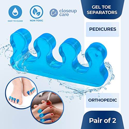 Closeup Care's Premium Gel Toe Separators, Straighteners & Spacers, Use for H...