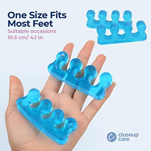 Closeup Care's Premium Gel Toe Separators, Straighteners & Spacers, Use for H...