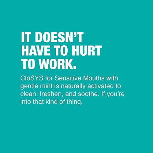 CloSYS Sensitive Mouthwash, 32 Ounce, Gentle Mint, Alcohol Free, Dye Free, pH...