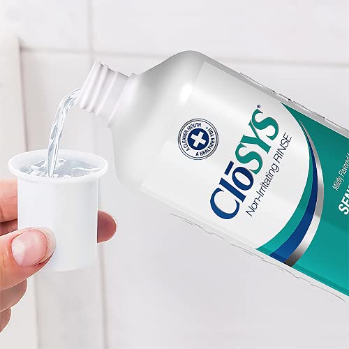 CloSYS Sensitive Mouthwash, 32 Ounce, Gentle Mint, Alcohol Free, Dye Free, pH...