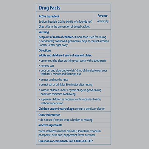 CloSYS Silver Fluoride Mouthwash, 16 Ounce (Pack of 2), Gentle Mint, for Adul...