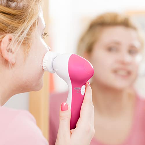 Powered Facial Cleansing Spin Brush Set with 3 Exfoliating Brush Heads - Comp...