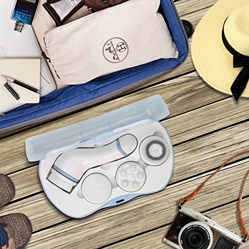 Waterproof Facial Cleansing Spin Brush Set with 4 Interchangeable Brush Heads...