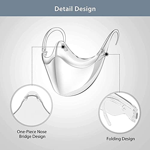 Clshes Transparent Clear Face S_hield 100 Anti Fog (Medium, Anti-Fog 2Pcs), M...