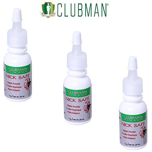 Barber Supplies Clubman Pinaud Nick Safe Styptic Powder 0.25 oz 3 x BB-812001