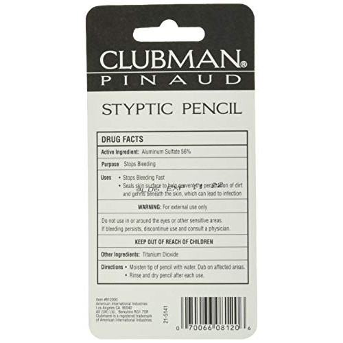 Clubman Clubman Pinaud Styptic Pencil, 0.33 oz (Pack of 3)