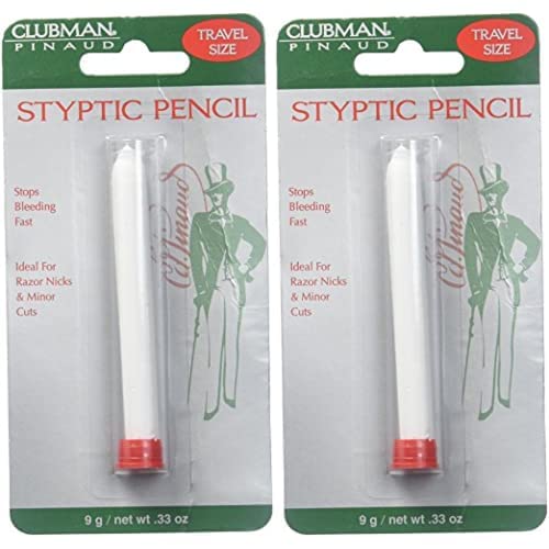 Clubman Pinaud Styptic Pencil Travel Size 0.33 oz (Pack of 2)