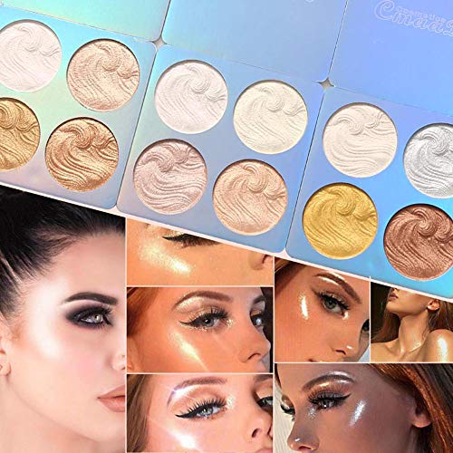 Shimmer Highlighter Highlight Makeup Contour Palette iluminadores de maquilla...