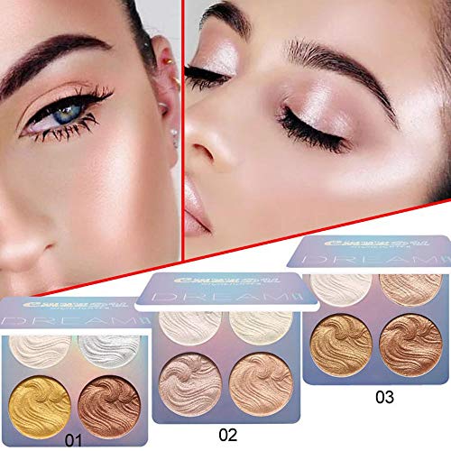 Shimmer Highlighter Highlight Makeup Contour Palette iluminadores de maquilla...