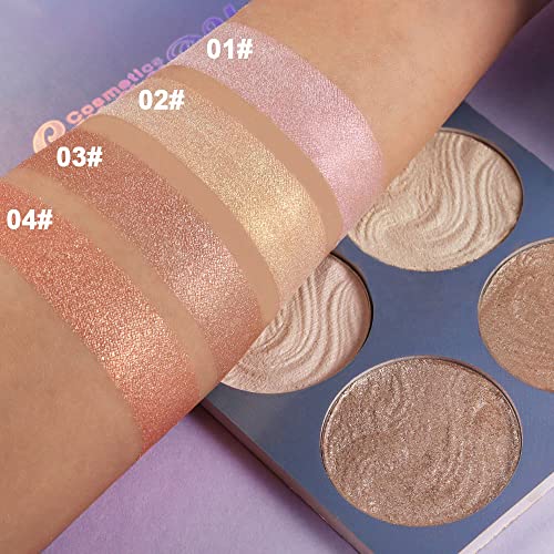Shimmer Highlighter Highlight Makeup Contour Palette iluminadores de maquilla...