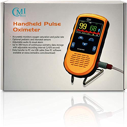 CMI Health Rechargeable Pulse Oximeter - Adult Finger Sensor for Continuous M...