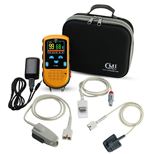 CMI Health Rechargeable Pulse Oximeter - Adult Finger Sensor for Continuous M...
