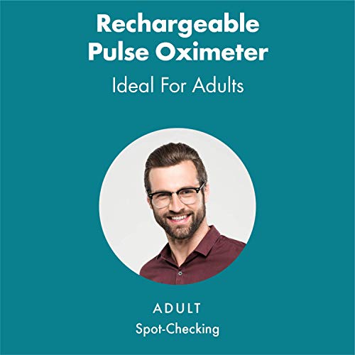 CMI Health Rechargeable Pulse Oximeter - Adult Finger Spot-Checking - Adjusta...